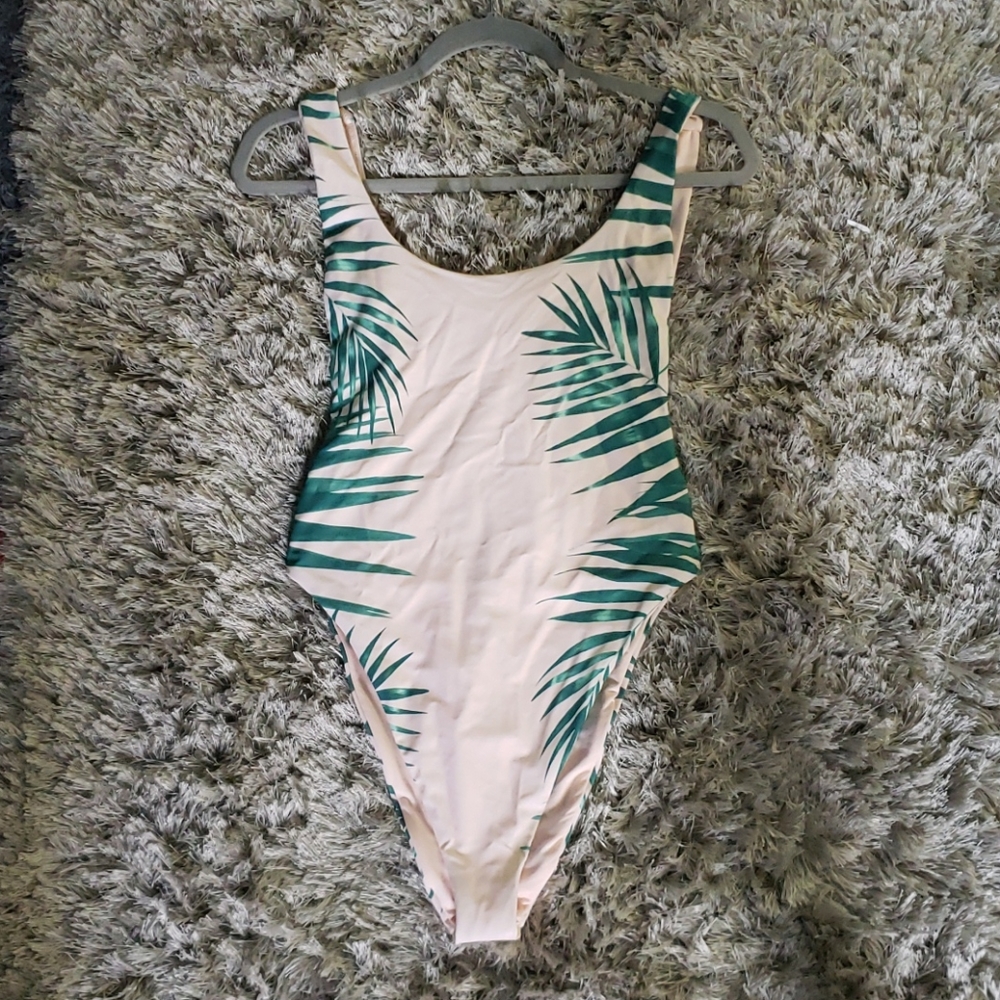 Aerie Tropical Print Scoop One Piece Swimsuit